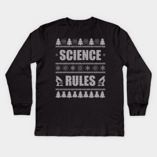 Science Rules Christmas Kids Long Sleeve T-Shirt